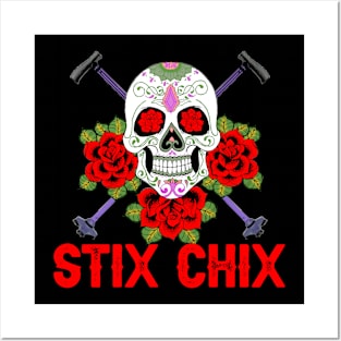 STIX CHIX RED Posters and Art